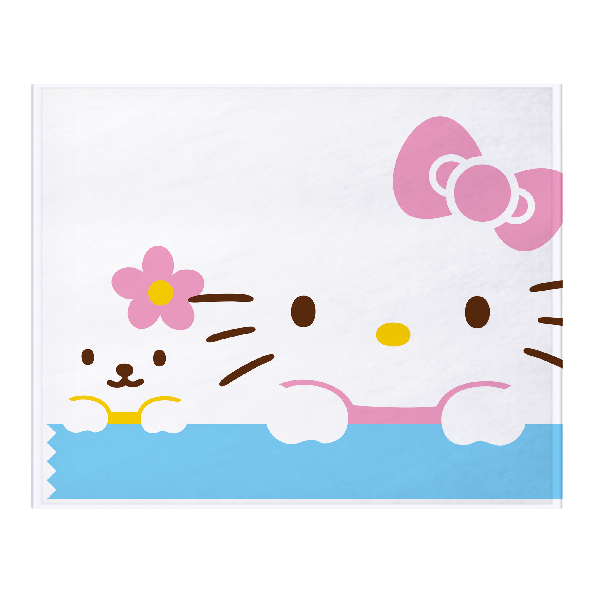 （画像用） Hello Kitty ハローキティ フランネルブランケット・多サイズ対応（横型）